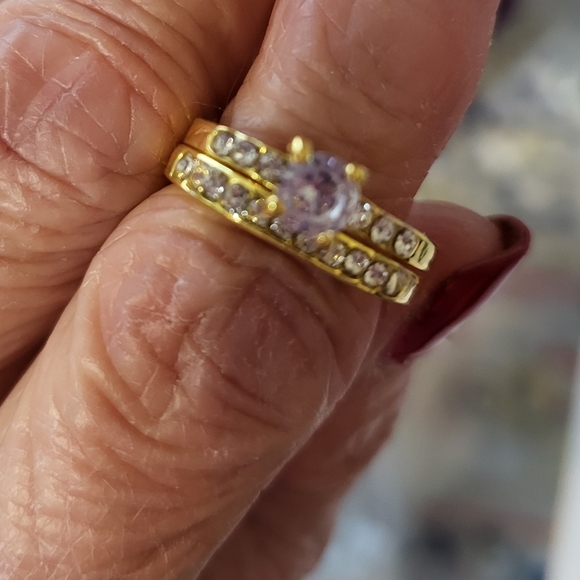 COPY - New Cubic Zirconia Ring Set Size 9 - Picture 5 of 6